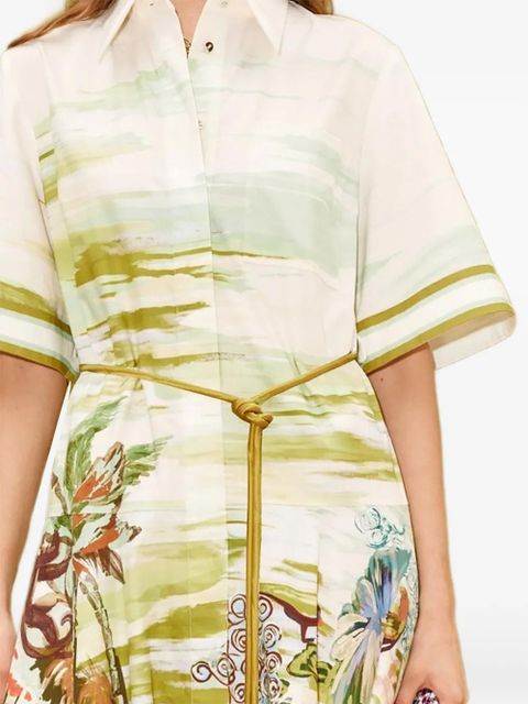 ALEMAIS Jungle Boogie midi shirt dress - Neutrals - zdjęcie produktu nr 2