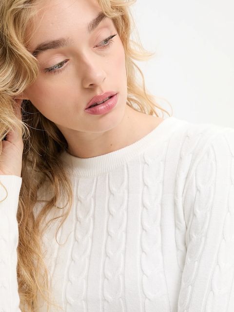 Answear.LAB sweter i spódnica damski kolor biały