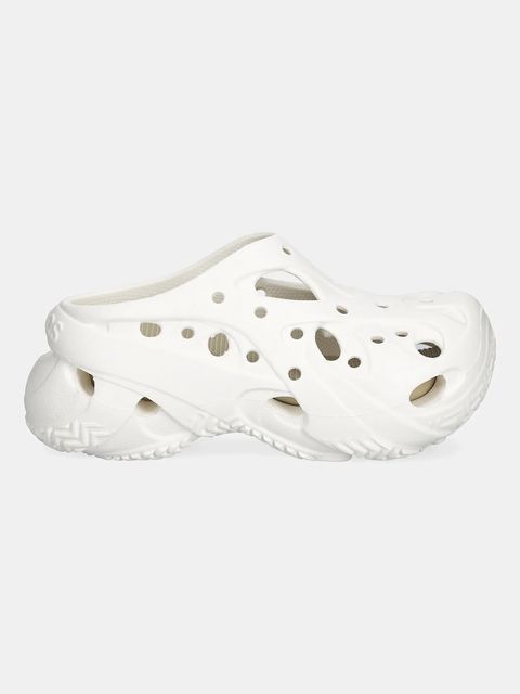Crocs klapki Caged W Clog damskie kolor biały na platformie 211141
