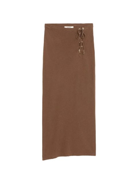 Zadig&Voltaire side slit lace-up skirt - Brown - zdjęcie produktu nr 1
