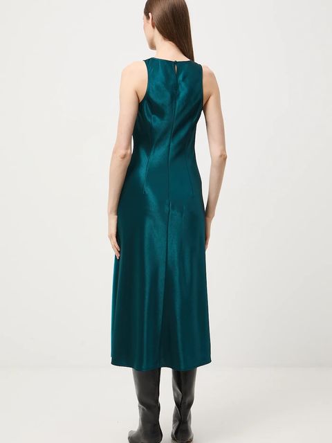 Medicine sukienka damska kolor zielony midi rozkloszowana