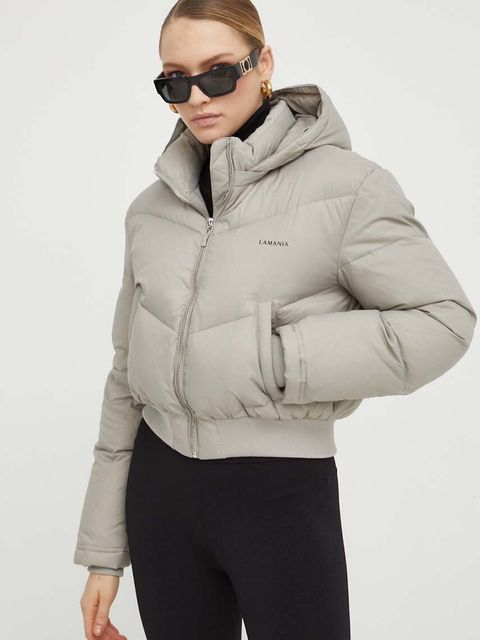 La Mania kurtka puchowa damska kolor szary zimowa - zdjęcie produktu nr 1