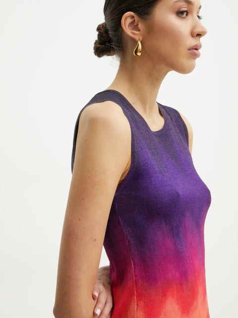 Silvian Heach top OTRIM kolor fioletowy CVP25042TO