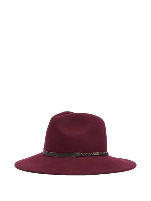 Barbour Tack fedora braided-trim hat - Red - zdjęcie produktu nr 1