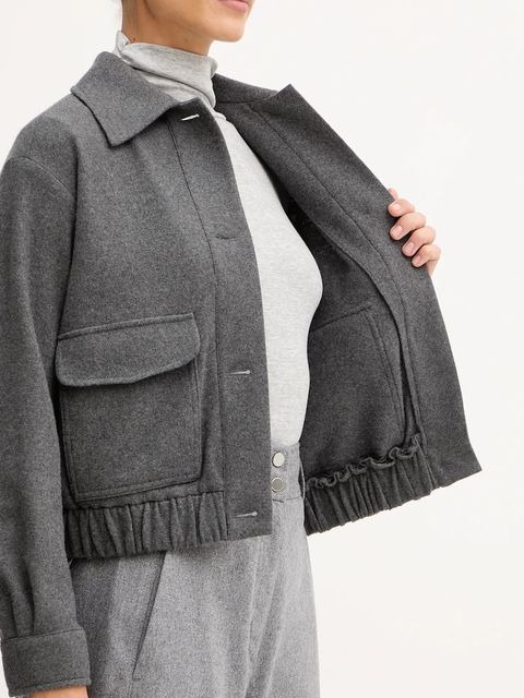 Marella kurtka z dodatkiem wełny Emme by Marella kolor szary przejściowa 2525906081200