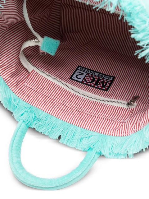 MC2 Saint Barth Colette Sponge fringe-detail tote bag - Blue