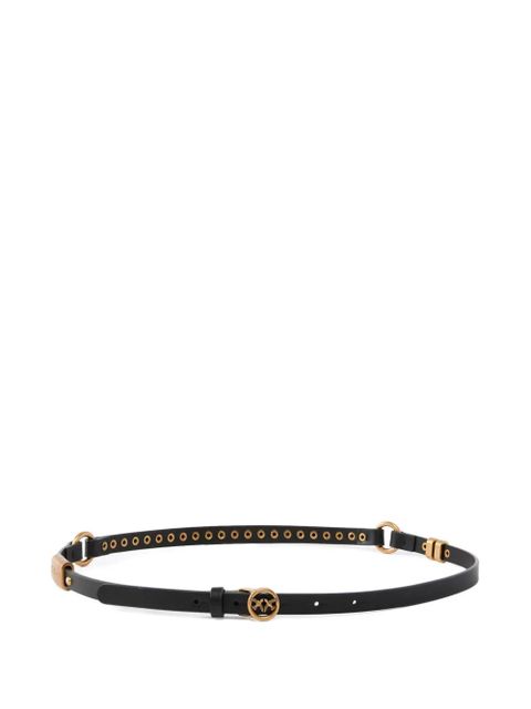 PINKO eyelet logo belt - Black