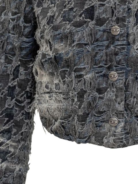 Diesel frayed denim jacket - Black