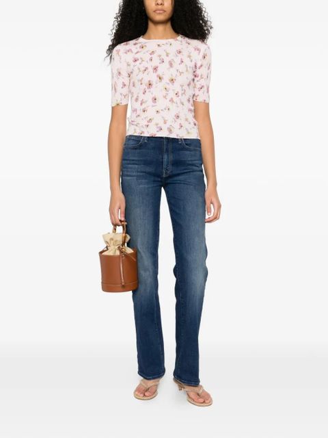 TWINSET floral-print ribbed T-shirt - Pink - zdjęcie produktu nr 2