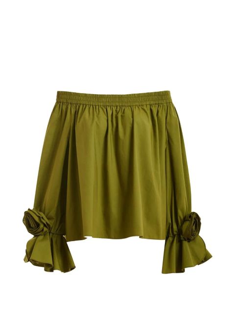 Essentiel Antwerp rosette-embellished blouse - Green - zdjęcie produktu nr 1