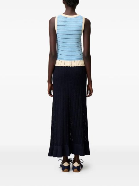 Claudie Pierlot striped peplum tank top - Blue