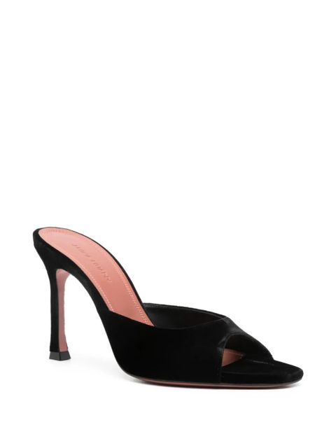 Amina Muaddi 95mm Alexa heeled mules - Black - zdjęcie produktu nr 2