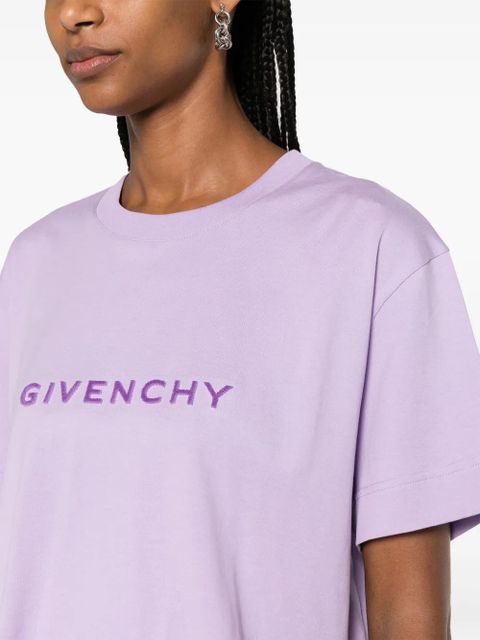 Givenchy 4G flocked cotton T-shirt - Purple