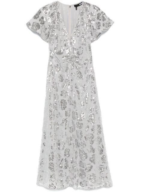 ROTATE BIRGER CHRISTENSEN sequin-embellished chiffon midi dress - Grey - zdjęcie produktu nr 1