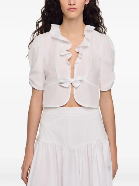 SANDRO ruffled-collar blouse - White - zdjęcie produktu nr 2