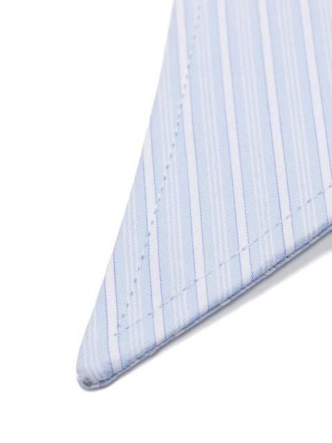 Maison Margiela Striped collar tie - Blue