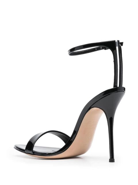 Casadei patent leather 115mm sandals - Black