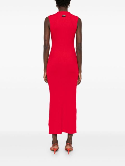 ROTATE BIRGER CHRISTENSEN ribbed-knit midi dress - Red