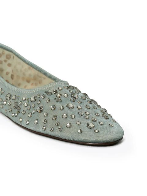 Tory Burch crystal-embellished ballet flats - Blue