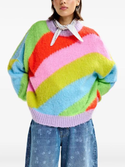 Essentiel Antwerp striped knitted sweater - Green