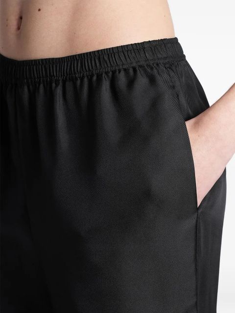LouLou de Saison Zinia elasticated-waist twill shorts - Black