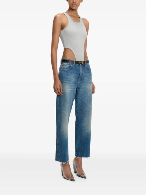 Victoria Beckham high leg-cut bodysuit - Grey - zdjęcie produktu nr 2