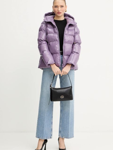Pinko kurtka kolor fioletowy zimowa 101597 A2P7