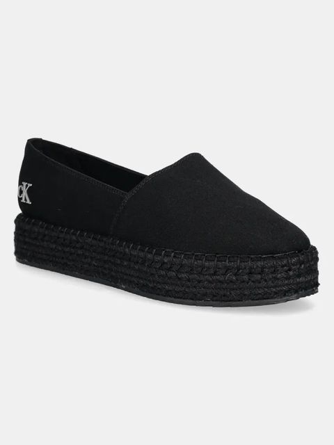 Calvin Klein Jeans espadryle FLATFORM ESPADRILLE MG/HDW kolor czarny na platformie YW0YW01737 - zdjęcie produktu nr 1