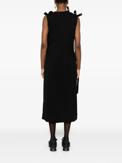 Simone Rocha bow strap-detail midi dress - Black