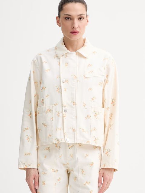 MSGM krótka kurtka damska jeansowa - zdjęcie produktu nr 1