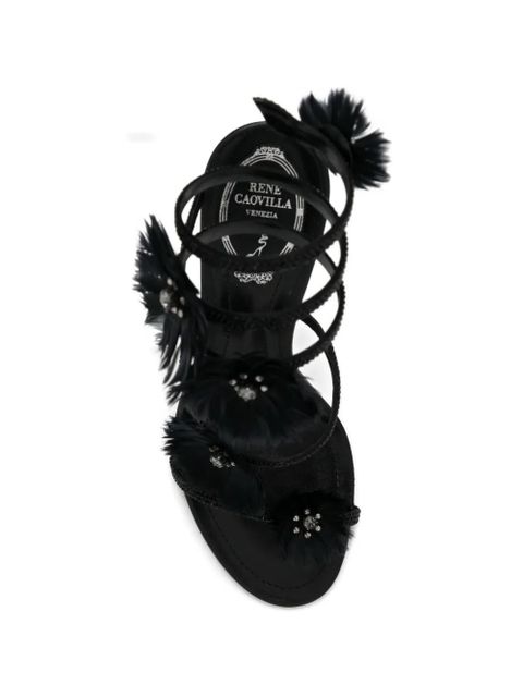 René Caovilla 100mm Jolene sandals - Black