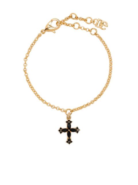 Dolce & Gabbana cross-charm rolo-chain bracelet - Gold - zdjęcie produktu nr 1