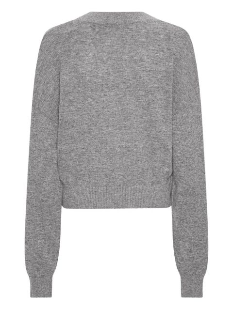 ROTATE BIRGER CHRISTENSEN V-neck logo sweater - Grey - zdjęcie produktu nr 2