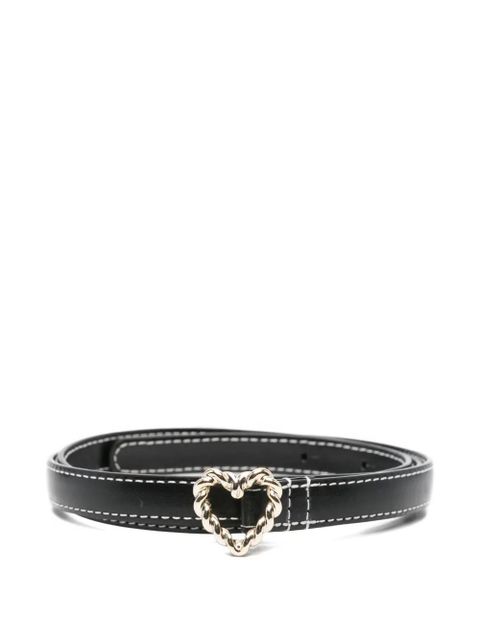 Maje heart-buckle leather belt - Black - zdjęcie produktu nr 1