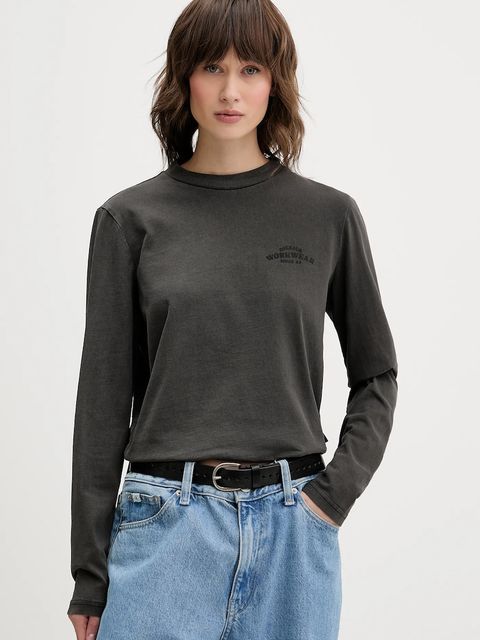 Dickies longsleeve bawełniany kolor szary DK0A87Q6 - zdjęcie produktu nr 1