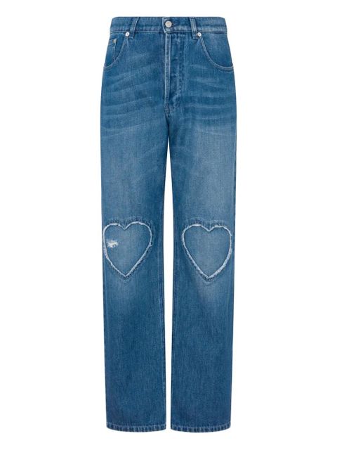 Moschino heart-detail denim jeans - Blue - zdjęcie produktu nr 1