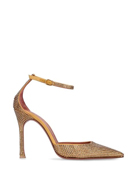 Amina Muaddi crystal-embellishment pumps - Gold - zdjęcie produktu nr 1
