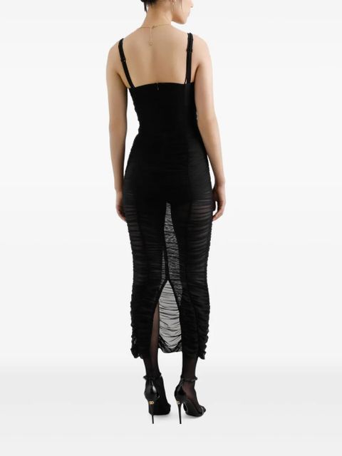 Dolce & Gabbana ruched midi dress - Black