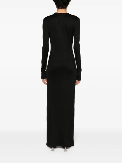 AREA fine-ribbed maxi dress - Black - zdjęcie produktu nr 2