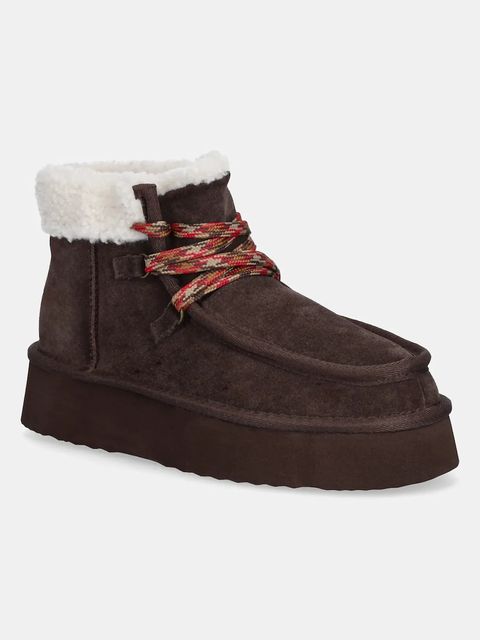 Answear.LAB śniegowce zamszowe kolor brązowy - zdjęcie produktu nr 1