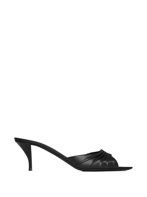 Saint Laurent twisted logo-detail sandals - Black - zdjęcie produktu nr 1