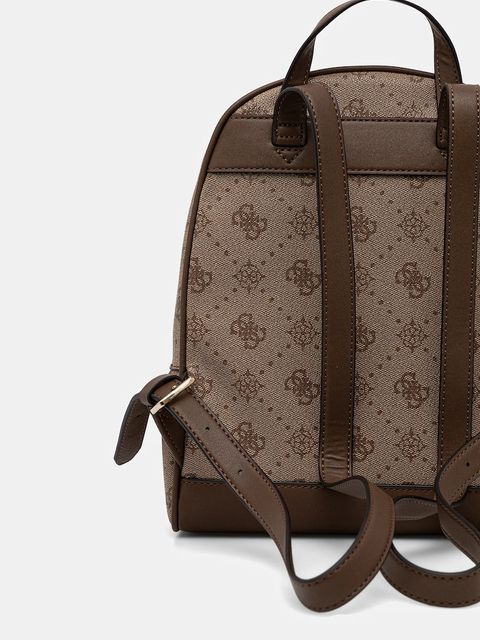 Guess plecak SILIA damski kolor beżowy mały wzorzysty TWGP98 90032