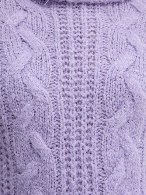 Morgan sweter z dodatkiem alpaki damski kolor fioletowy z golfem MPALMA