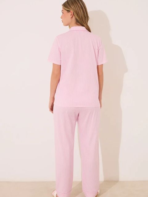 women'secret piżama bawełniana damska kolor różowy bawełniana 3599228