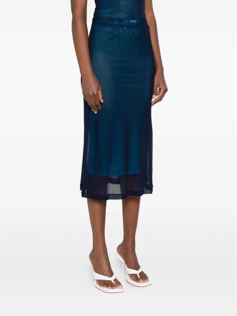 Off-White mesh midi skirt - Blue - zdjęcie produktu nr 2