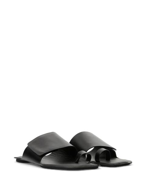 MM6 Maison Margiela broad strap leather sandals - Black - zdjęcie produktu nr 2