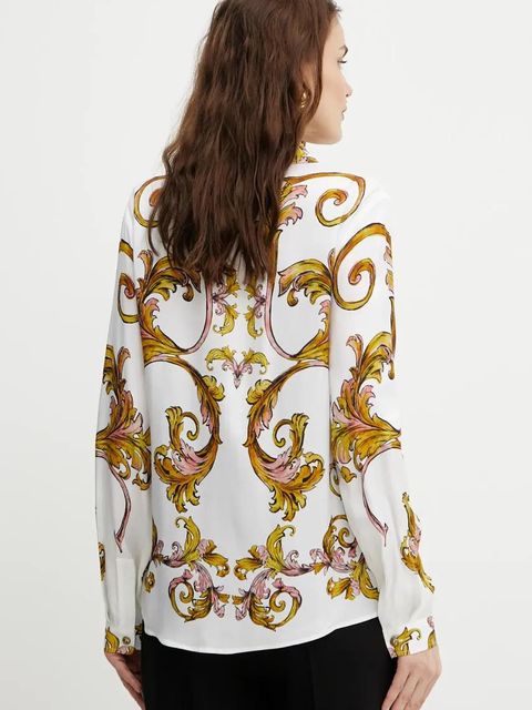 Versace Jeans Couture koszula damska kolor biały regular z kołnierzykiem klasycznym 78HAL2P1 NS634