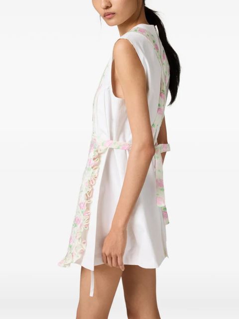 Miu Miu floral cloqué apron - Neutrals