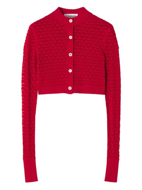 Lanvin openwork cardigan - 354 RED - zdjęcie produktu nr 1