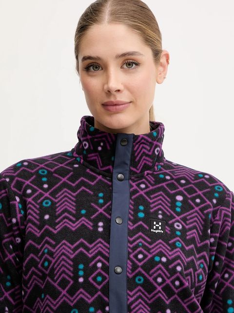 Haglöfs bluza sportowa Mora Mid kolor fioletowy wzorzysta 606557